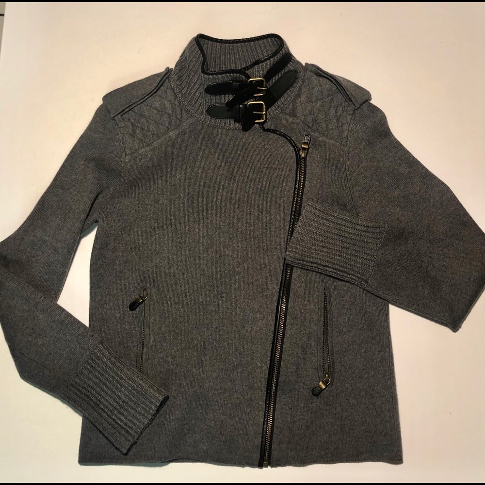 Ann Taylor Merino Wool Biker Sweater